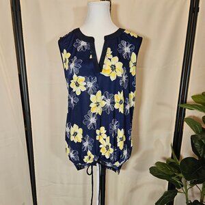 Modern Attraction High-Low Floral Top Tie Front size XL